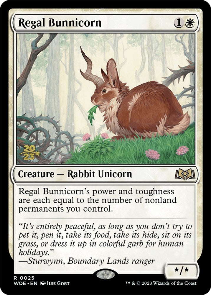 Regal Bunnicorn [Wilds of Eldraine Prerelease Promos] | Jomio and Rueliete's Cards and Comics
