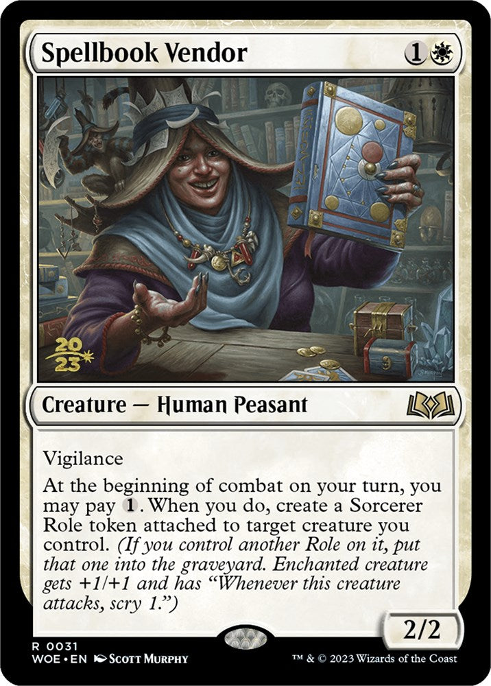 Spellbook Vendor [Wilds of Eldraine Prerelease Promos] | Jomio and Rueliete's Cards and Comics