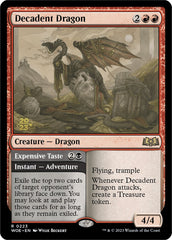 Decadent Dragon // Expensive Taste [Wilds of Eldraine Prerelease Promos] | Jomio and Rueliete's Cards and Comics