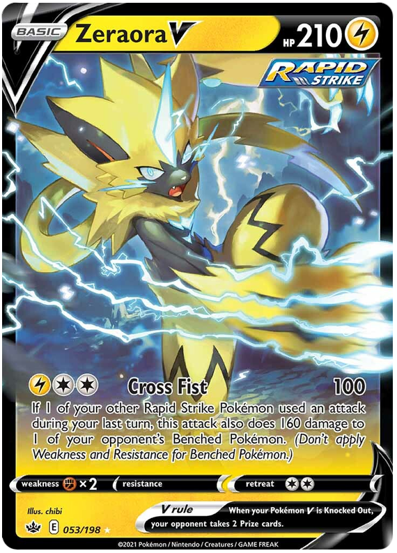Zeraora V (053/198) [Sword & Shield: Chilling Reign] | Jomio and Rueliete's Cards and Comics