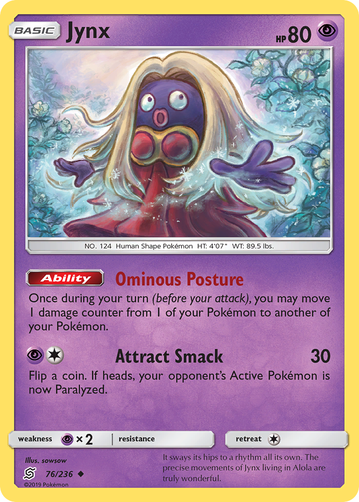 Jynx (76/236) [Sun & Moon: Unified Minds] | Jomio and Rueliete's Cards and Comics