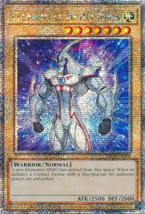 Elemental HERO Neos [TN23-EN006] Quarter Century Secret Rare | Jomio and Rueliete's Cards and Comics
