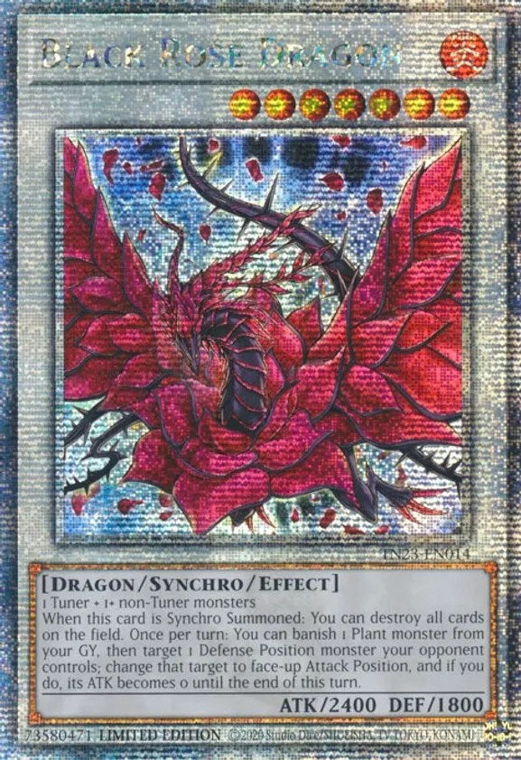 Black Rose Dragon [TN23-EN014] Quarter Century Secret Rare | Jomio and Rueliete's Cards and Comics