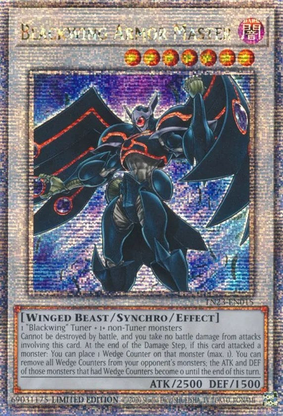 Blackwing Armor Master [TN23-EN015] Quarter Century Secret Rare | Jomio and Rueliete's Cards and Comics