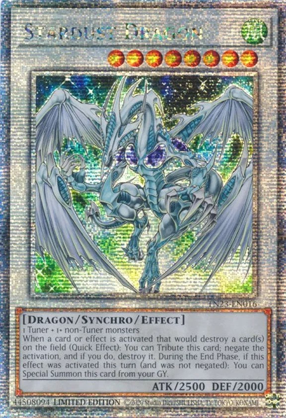 Stardust Dragon [TN23-EN016] Quarter Century Secret Rare | Jomio and Rueliete's Cards and Comics