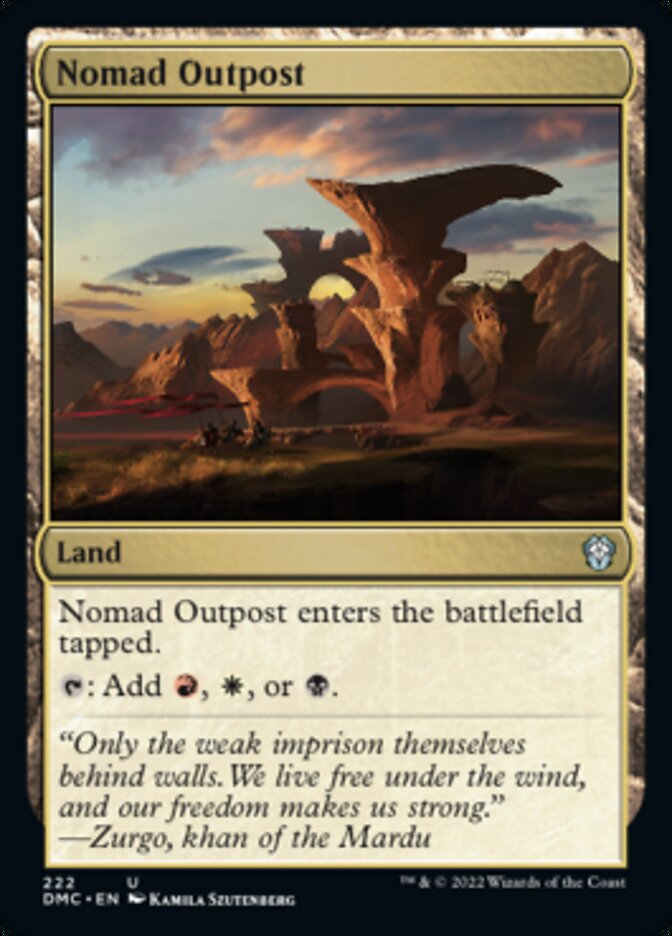Nomad Outpost [Dominaria United Commander] | Jomio and Rueliete's Cards and Comics