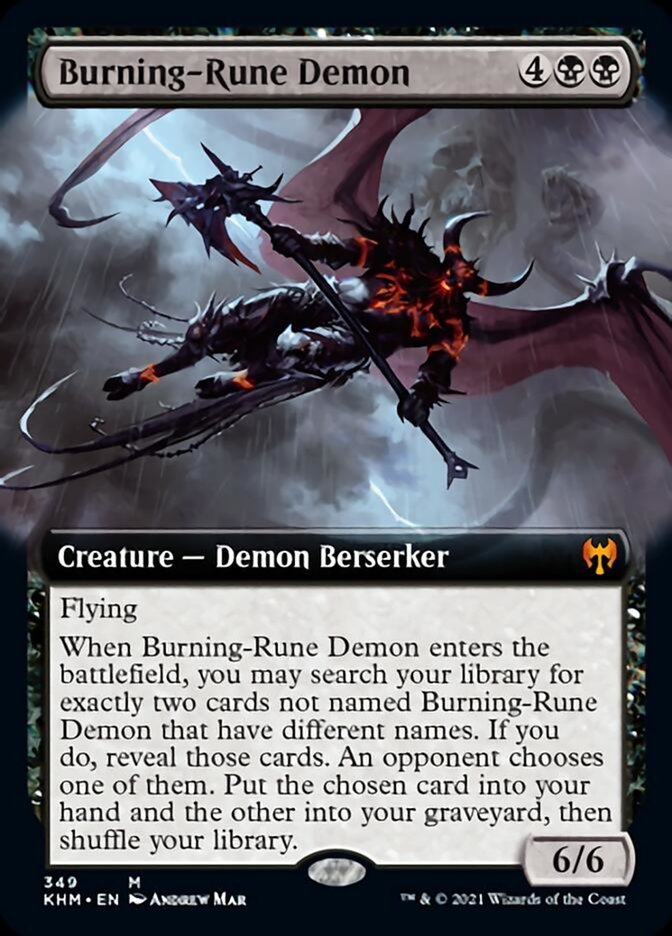 Burning-Rune Demon (Extended Art) [Kaldheim] | Jomio and Rueliete's Cards and Comics