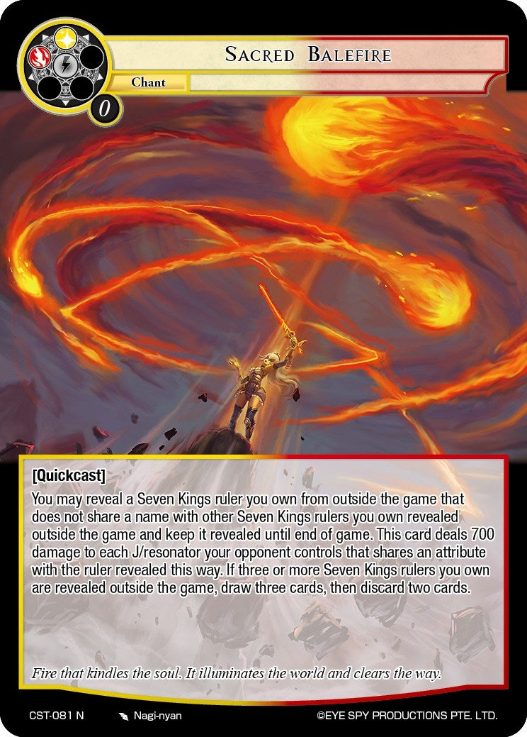 Sacred Balefire (CST-081 N) [Clash of the Star Trees] | Jomio and Rueliete's Cards and Comics