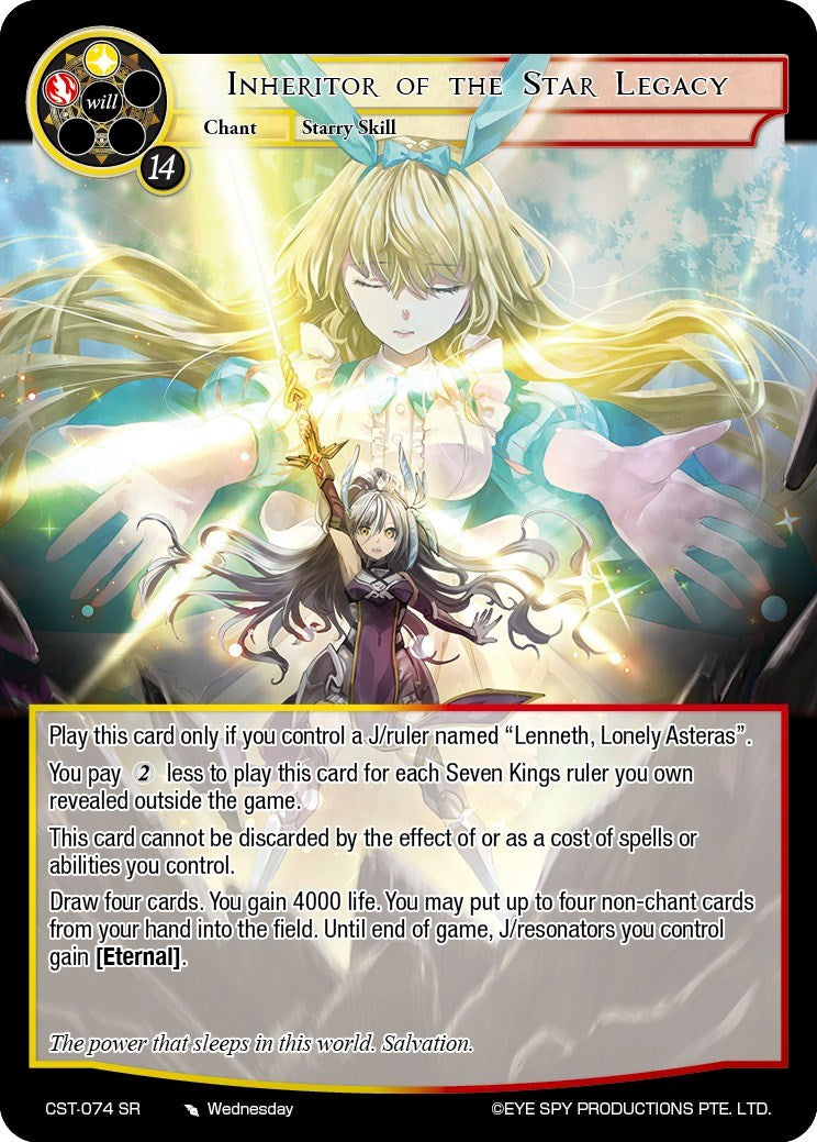 Inheritor of the Star Legacy (CST-074 SR) [Clash of the Star Trees] | Jomio and Rueliete's Cards and Comics
