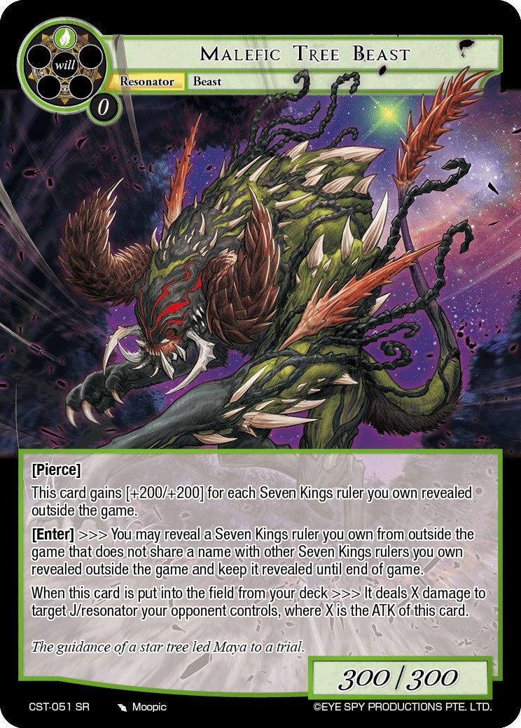 Malefic Tree Beast (CST-051 SR) [Clash of the Star Trees] | Jomio and Rueliete's Cards and Comics
