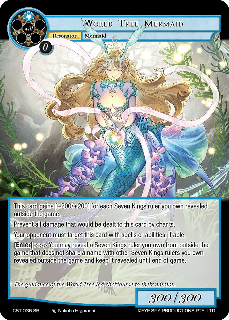 World Tree Mermaid (CST-036 SR) [Clash of the Star Trees] | Jomio and Rueliete's Cards and Comics