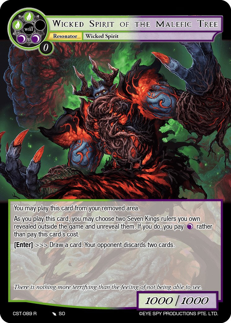 Wicked Spirit of the Malefic Tree (CST-089 R) [Clash of the Star Trees] | Jomio and Rueliete's Cards and Comics