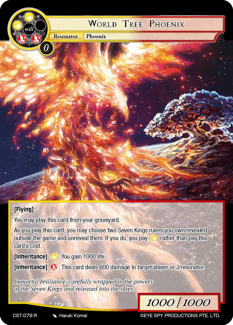 World Tree Phoenix (CST-079 R) [Clash of the Star Trees] | Jomio and Rueliete's Cards and Comics