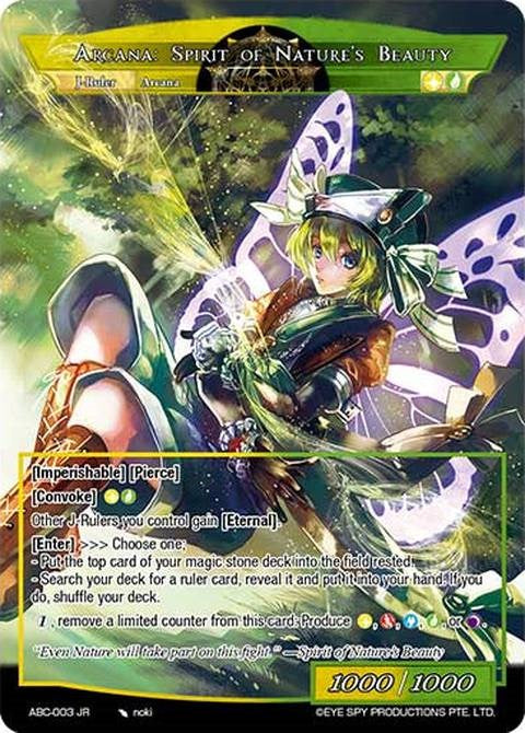 Arcana: Elven Wind Sorceress // Arcana: Spirit of Nature's Beauty (ABC-003 JR) [Arcana Battle Colosseum] | Jomio and Rueliete's Cards and Comics