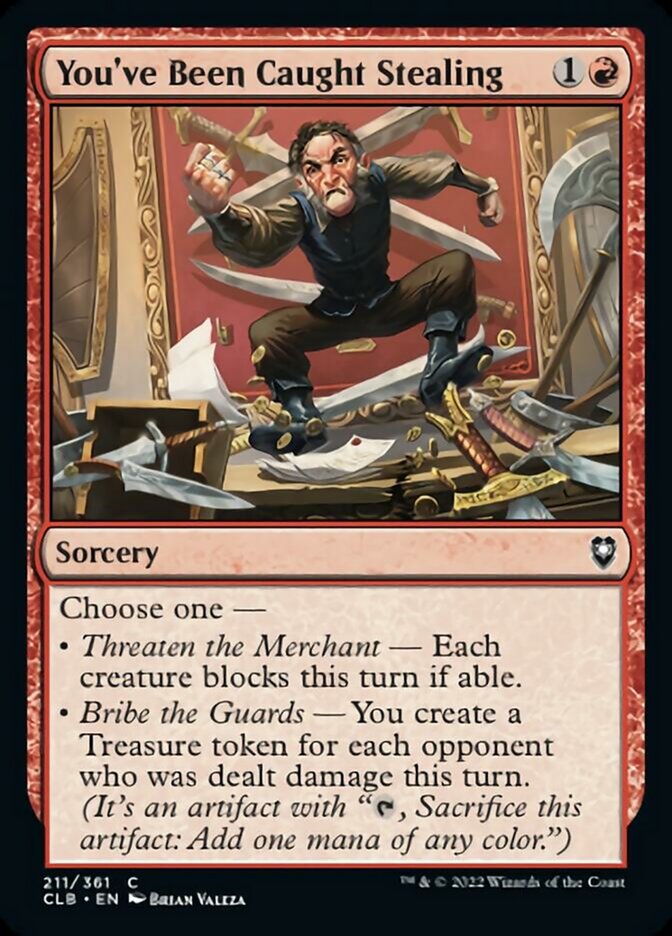 You've Been Caught Stealing [Commander Legends: Battle for Baldur's Gate] | Jomio and Rueliete's Cards and Comics