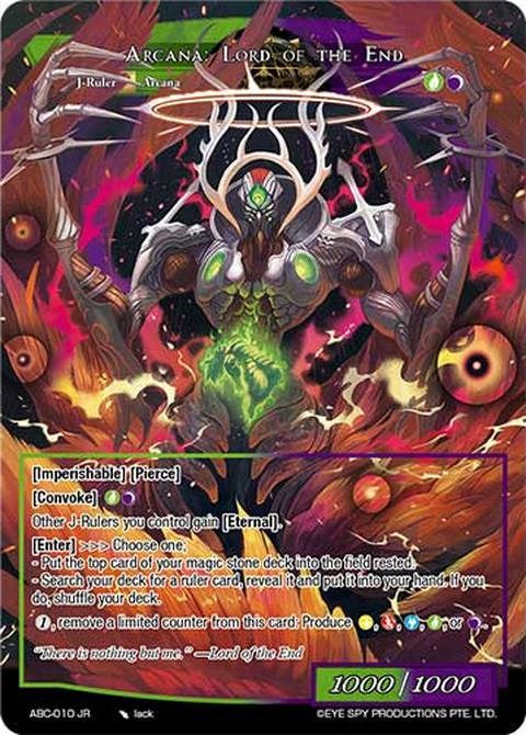 Arcana: Demon of Gusting Darkness // Arcana: Lord of the End (ABC-010 JR) [Arcana Battle Colosseum] | Jomio and Rueliete's Cards and Comics