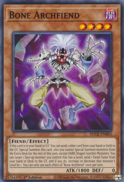 Bone Archfiend [SDCK-EN003] Common | Jomio and Rueliete's Cards and Comics