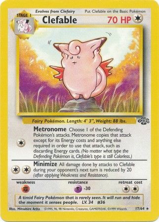 Clefable (17/64) [Jungle Unlimited] | Jomio and Rueliete's Cards and Comics