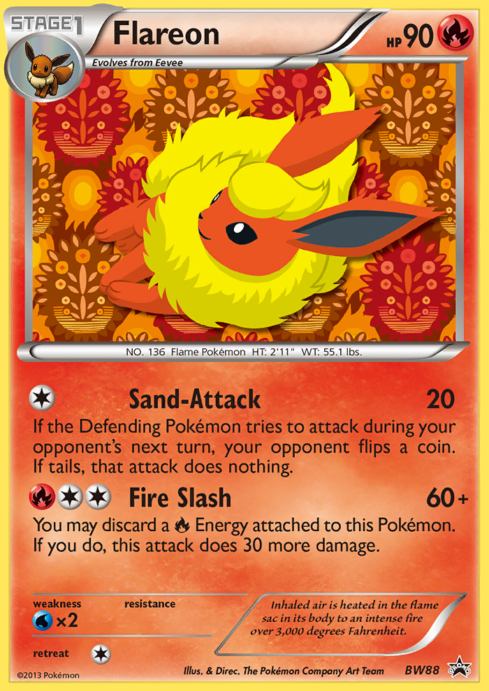 Flareon (BW88) [Black & White: Black Star Promos] | Jomio and Rueliete's Cards and Comics