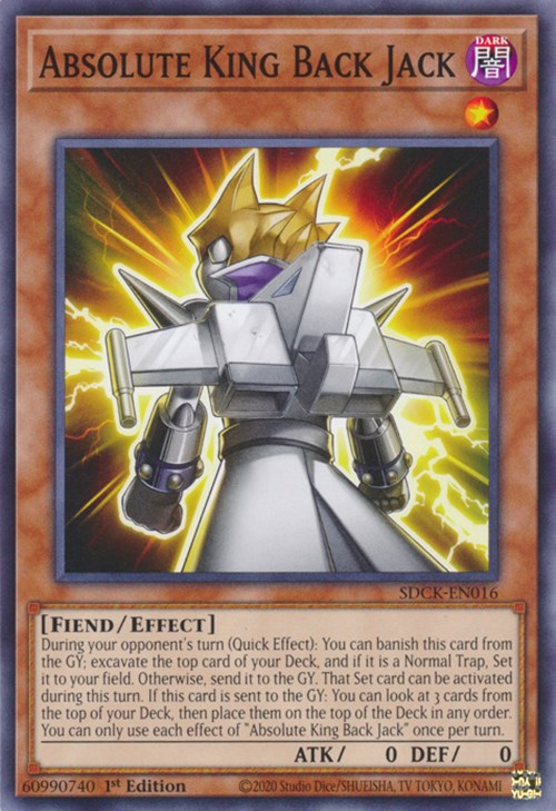 Absolute King Back Jack [SDCK-EN016] Common | Jomio and Rueliete's Cards and Comics