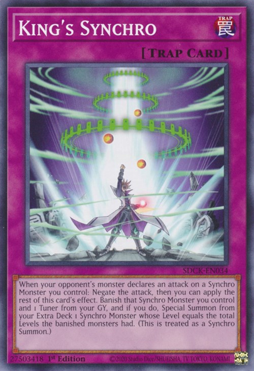 King's Synchro [SDCK-EN034] Common | Jomio and Rueliete's Cards and Comics