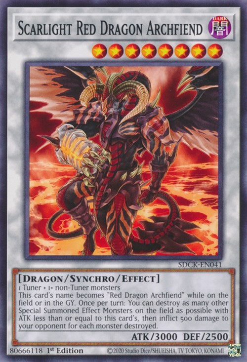 Scarlight Red Dragon Archfiend [SDCK-EN041] Common | Jomio and Rueliete's Cards and Comics
