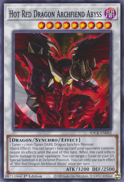 Hot Red Dragon Archfiend Abyss [SDCK-EN042] Common | Jomio and Rueliete's Cards and Comics