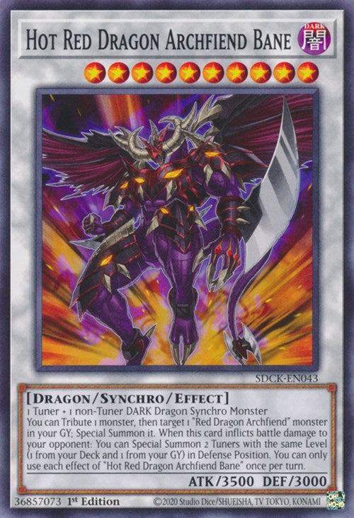 Hot Red Dragon Archfiend Bane [SDCK-EN043] Common | Jomio and Rueliete's Cards and Comics
