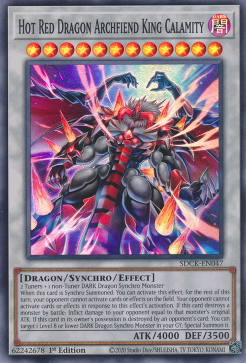 Hot Red Dragon Archfiend King Calamity [SDCK-EN047] Super Rare | Jomio and Rueliete's Cards and Comics