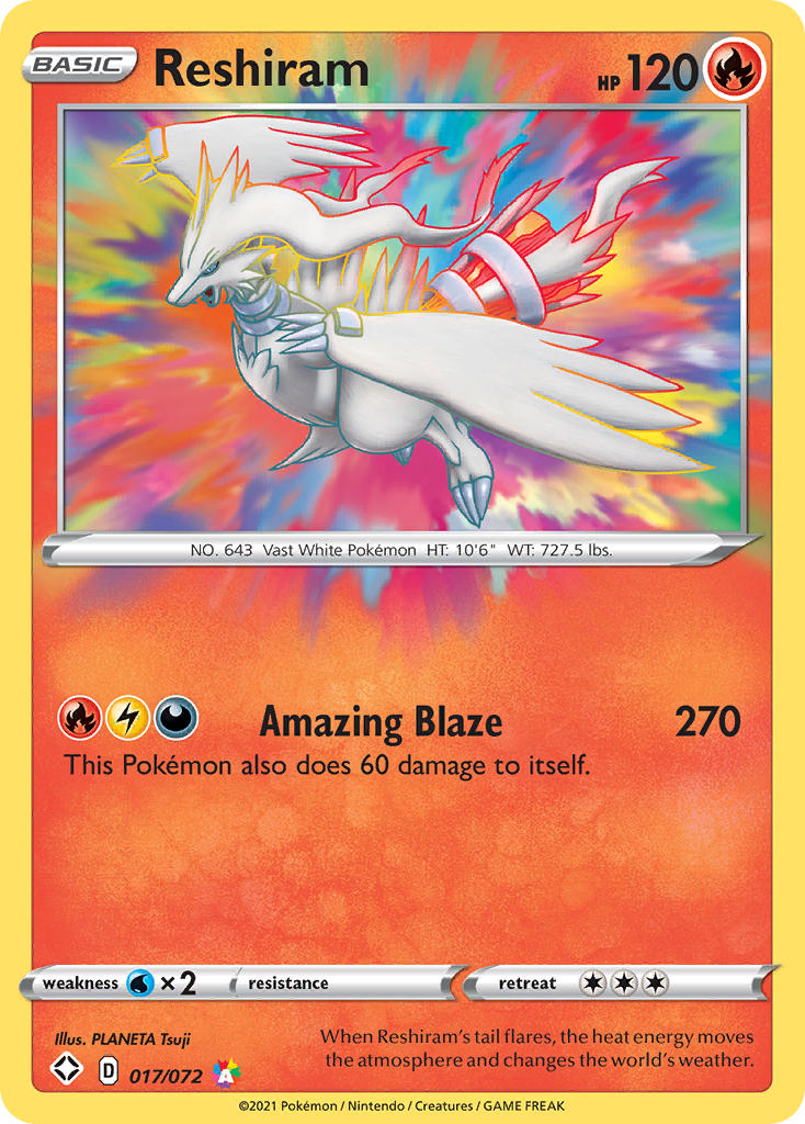 Reshiram (017/072) [Sword & Shield: Shining Fates] | Jomio and Rueliete's Cards and Comics