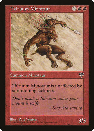 Talruum Minotaur [Mirage] | Jomio and Rueliete's Cards and Comics