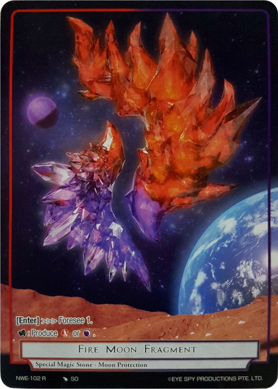 Fire Moon Fragment (Full Art Reprint) (NWE-102 R) [Clash of the Star Trees] | Jomio and Rueliete's Cards and Comics