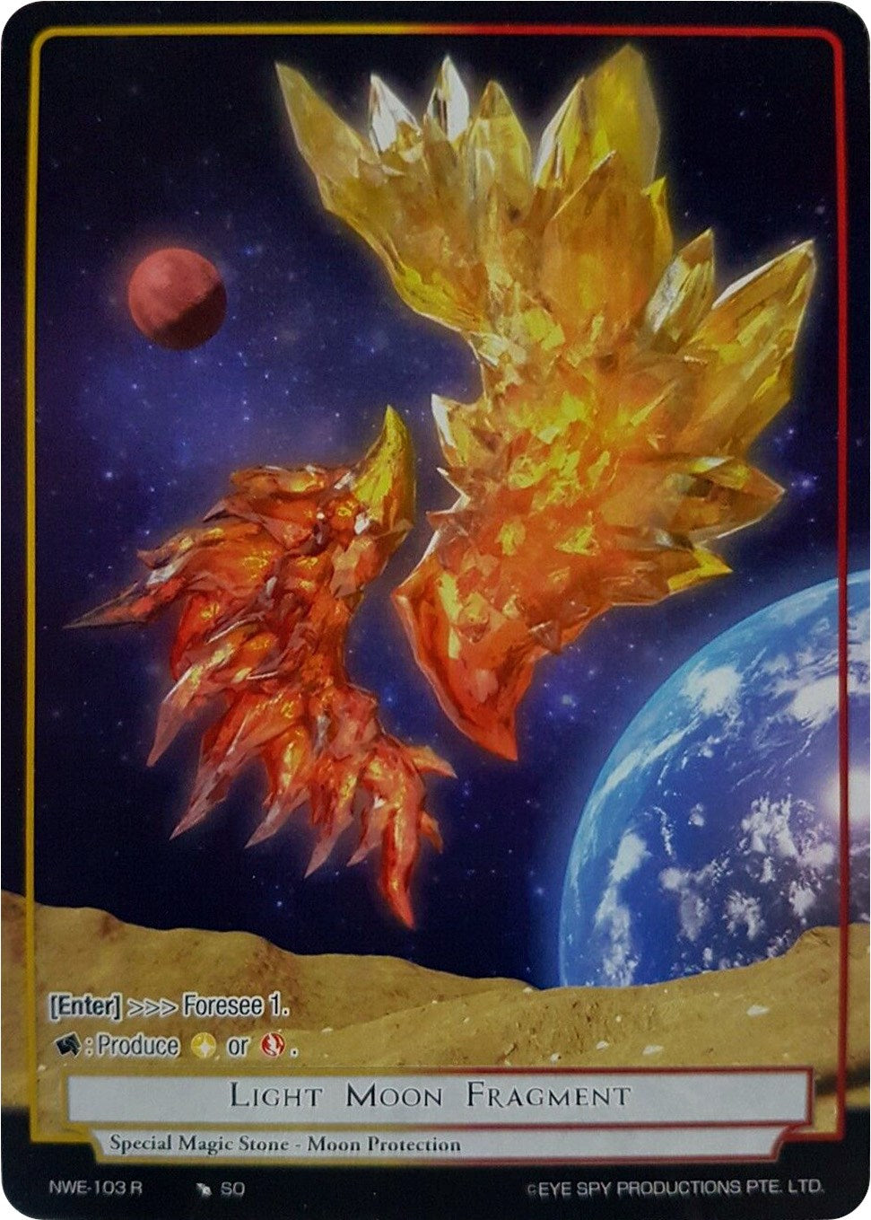 Light Moon Fragment (Full Art Reprint) (NWE-103 R) [Clash of the Star Trees] | Jomio and Rueliete's Cards and Comics