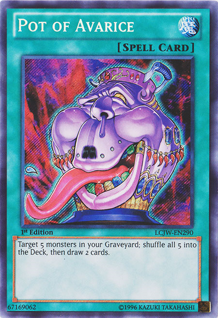 Pot of Avarice [LCJW-EN290] Secret Rare | Jomio and Rueliete's Cards and Comics