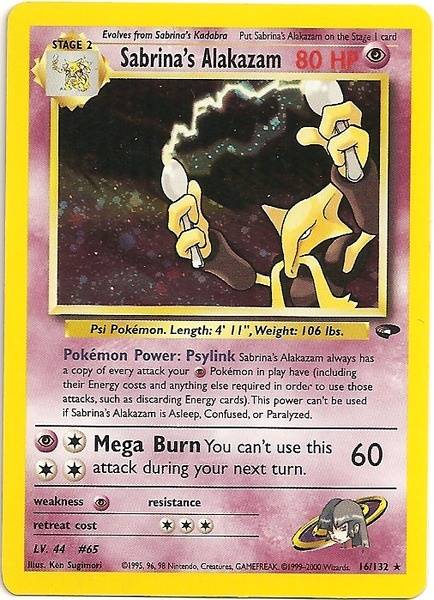 Sabrina's Alakazam (16/132) [Gym Challenge Unlimited] | Jomio and Rueliete's Cards and Comics