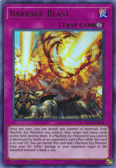 Barrage Blast [LED4-EN038] Ultra Rare | Jomio and Rueliete's Cards and Comics