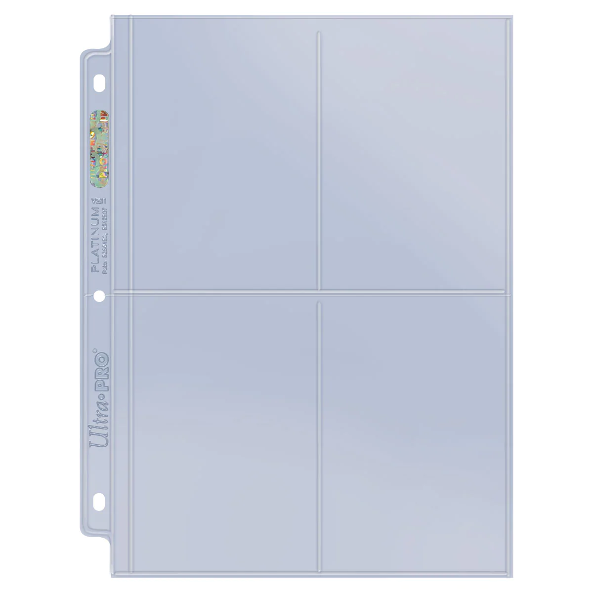 Ultra PRO: Platinum Hologram 4-Pocket Pages - 3-Holes (3.5" x 5" / 100-Pack) | Jomio and Rueliete's Cards and Comics