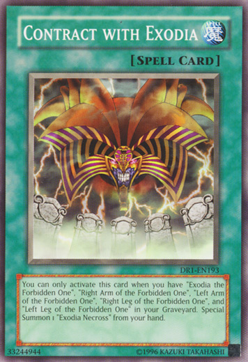 Contract with Exodia [DR1-EN193] Common | Jomio and Rueliete's Cards and Comics