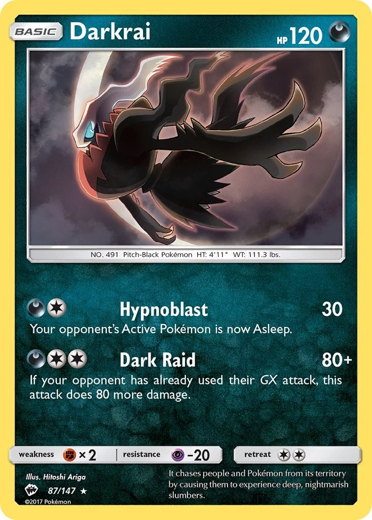 Darkrai (87/147) [Sun & Moon: Burning Shadows] | Jomio and Rueliete's Cards and Comics