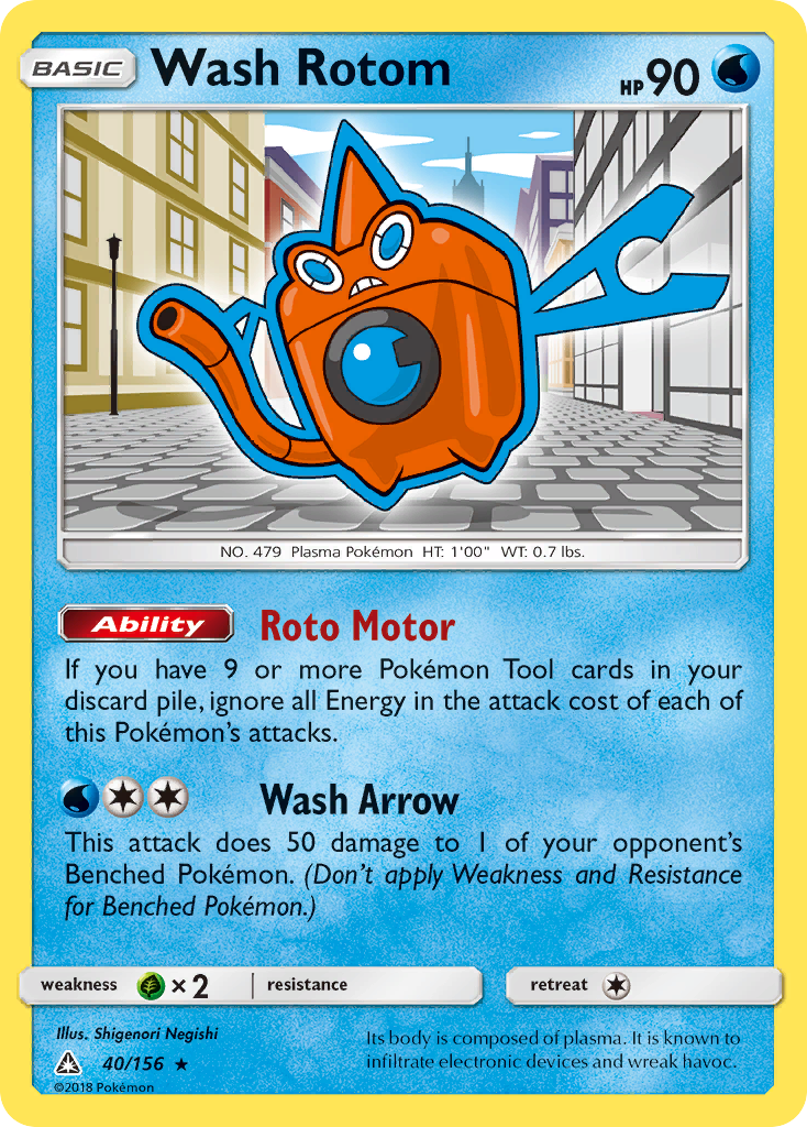 Wash Rotom (40/156) [Sun & Moon: Ultra Prism] | Jomio and Rueliete's Cards and Comics