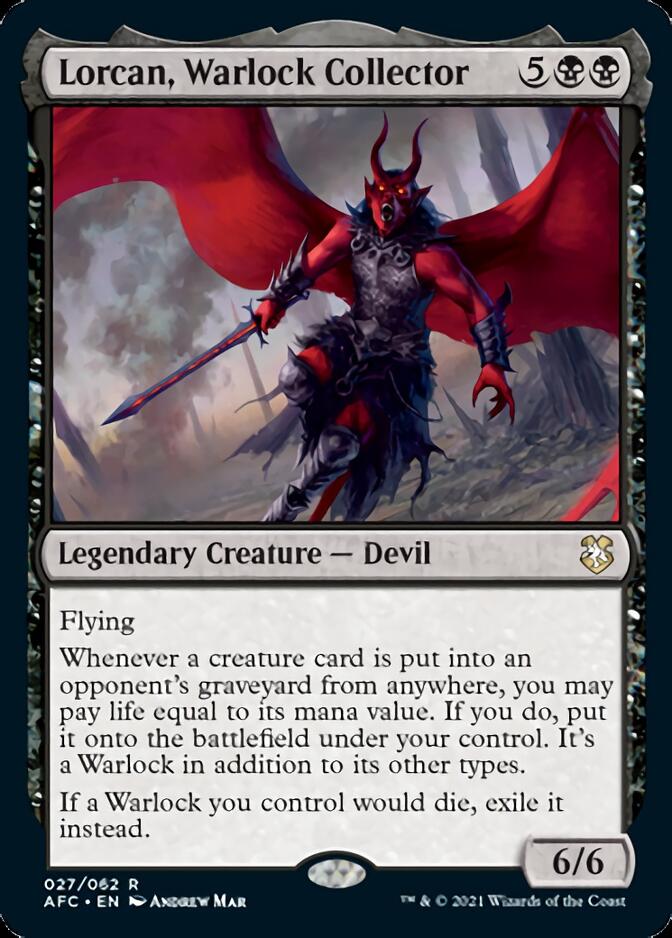 Lorcan, Warlock Collector [Dungeons & Dragons: Adventures in the Forgotten Realms Commander] | Jomio and Rueliete's Cards and Comics