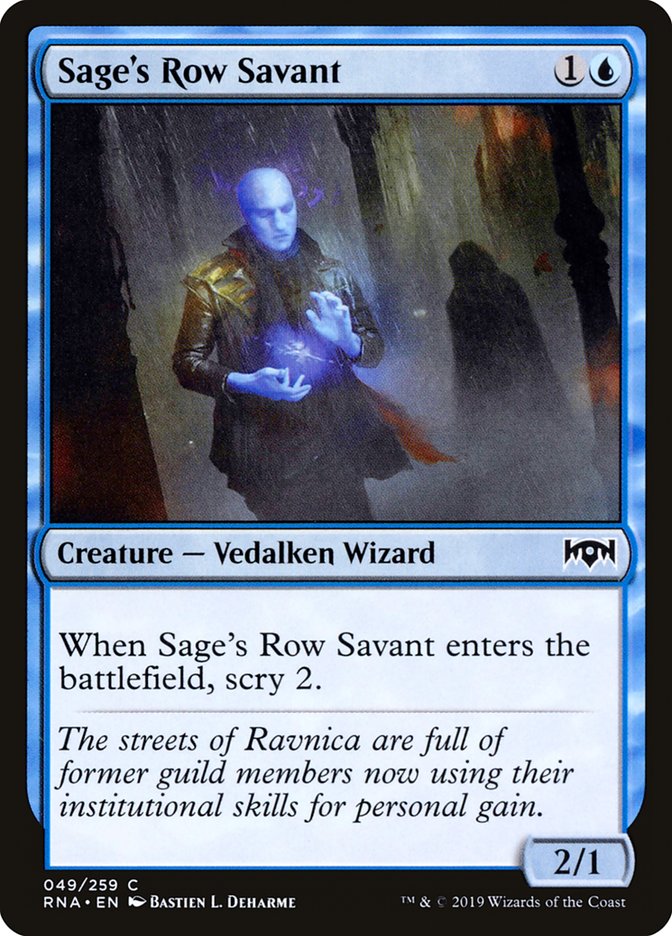 Sage's Row Savant [Ravnica Allegiance] | Jomio and Rueliete's Cards and Comics