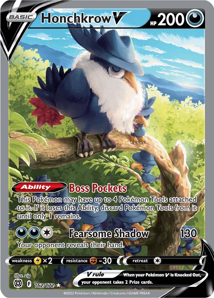 Honchkrow V (162/172) [Sword & Shield: Brilliant Stars] | Jomio and Rueliete's Cards and Comics