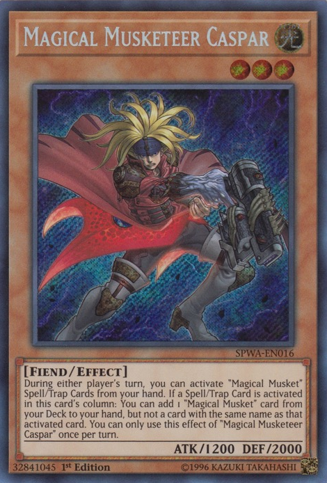 Magical Musketeer Caspar [SPWA-EN016] Secret Rare | Jomio and Rueliete's Cards and Comics
