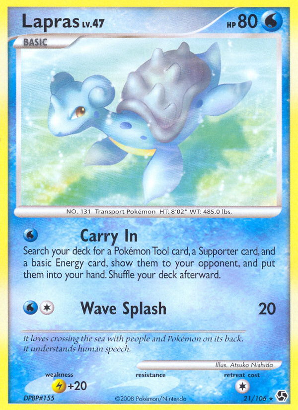 Lapras (21/106) [Diamond & Pearl: Great Encounters] | Jomio and Rueliete's Cards and Comics