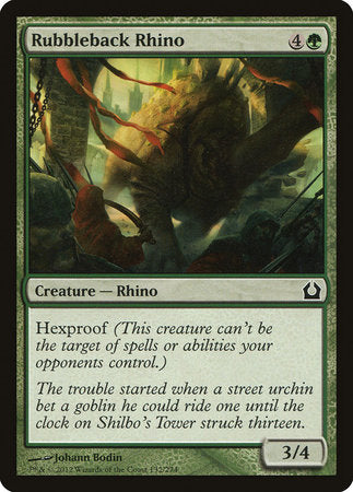 Rubbleback Rhino [Return to Ravnica] | Jomio and Rueliete's Cards and Comics