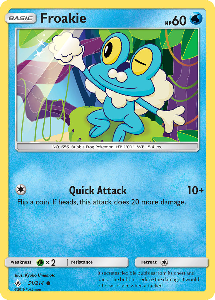 Froakie (51/214) [Sun & Moon: Unbroken Bonds] | Jomio and Rueliete's Cards and Comics