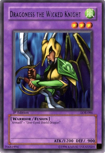 Dragoness the Wicked Knight [LOB-086] Rare | Jomio and Rueliete's Cards and Comics