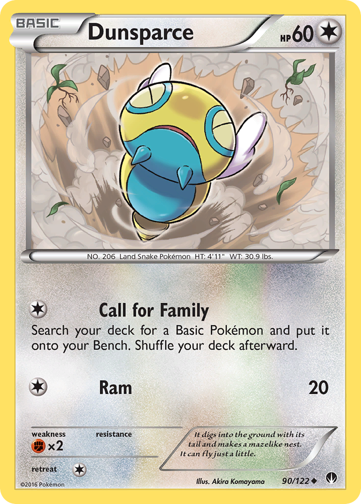 Dunsparce (90/122) [XY: BREAKpoint] | Jomio and Rueliete's Cards and Comics