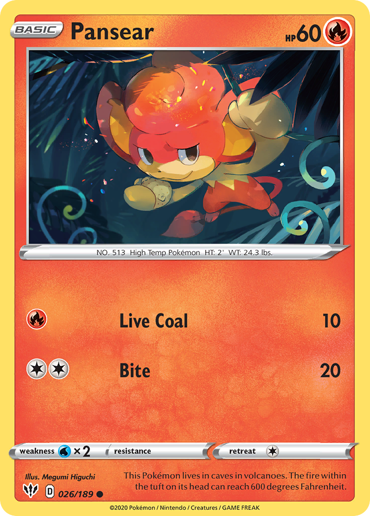 Pansear (026/189) [Sword & Shield: Darkness Ablaze] | Jomio and Rueliete's Cards and Comics